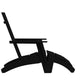 Black |#| Indoor/Outdoor Modern 2-Slat Adirondack Style Chair and Footrest in Black