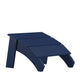 Navy |#| Navy Blue Indoor/Outdoor Poly Resin Adirondack Style Ottoman