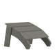 Gray |#| Gray Indoor/Outdoor Poly Resin Adirondack Style Ottoman