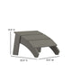 Gray |#| Gray Indoor/Outdoor Poly Resin Adirondack Style Ottoman