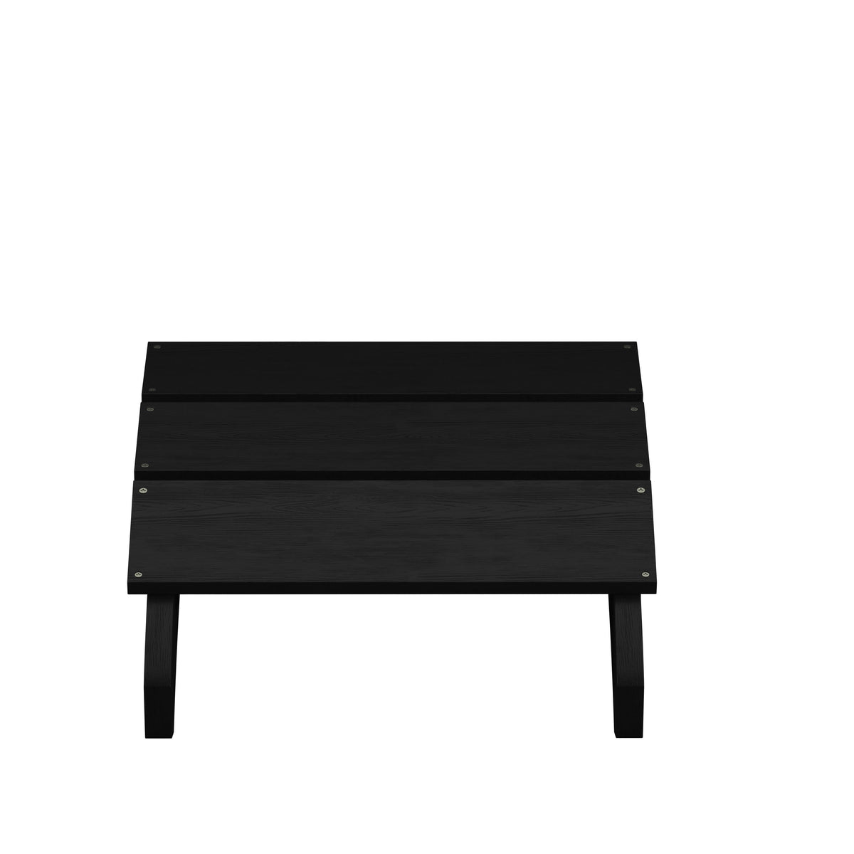 Black |#| Black Indoor/Outdoor Poly Resin Adirondack Style Ottoman