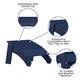 Navy |#| Navy Blue Indoor/Outdoor Poly Resin Adirondack Style Ottoman