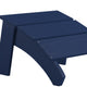 Navy |#| Navy Blue Indoor/Outdoor Poly Resin Adirondack Style Ottoman