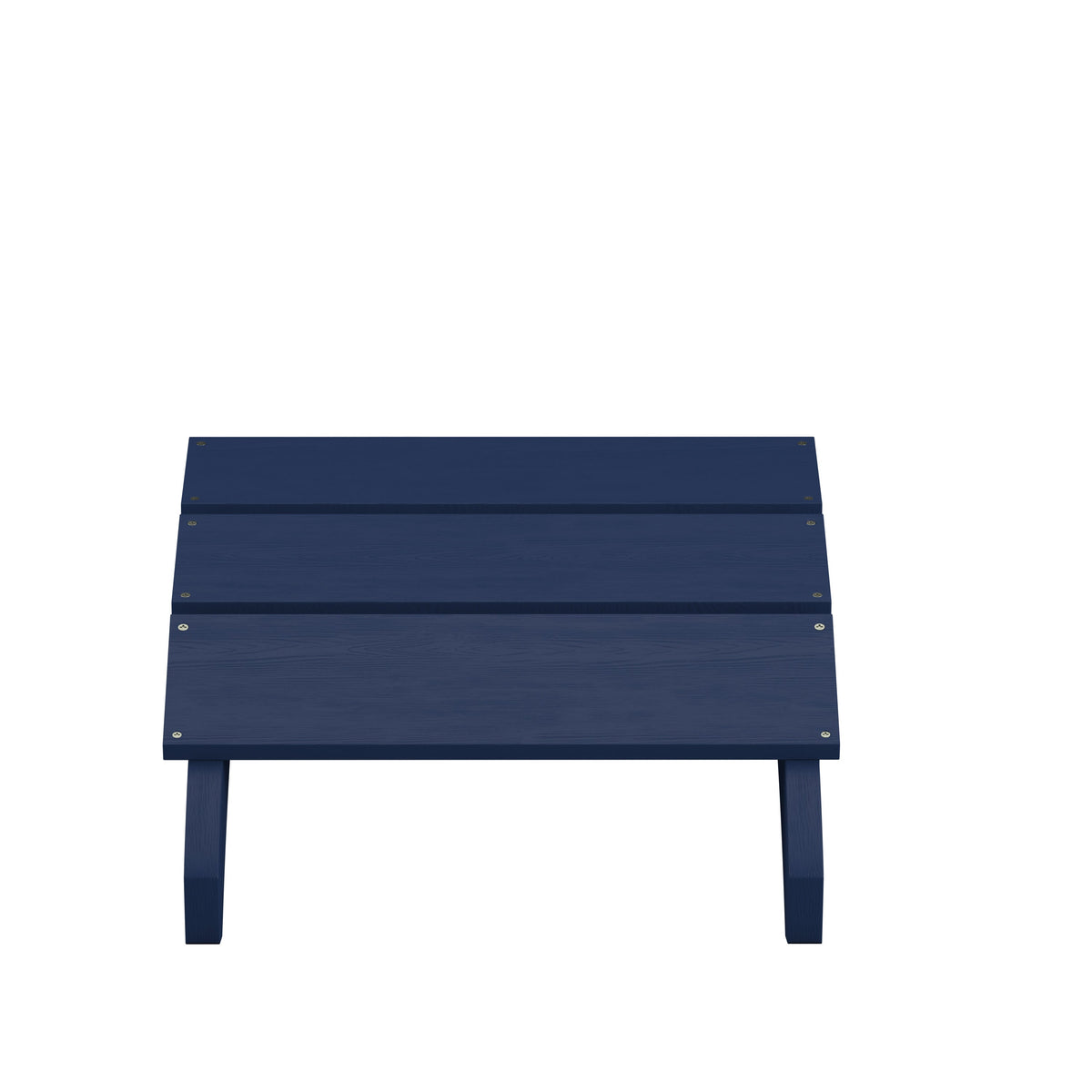 Navy |#| Navy Blue Indoor/Outdoor Poly Resin Adirondack Style Ottoman