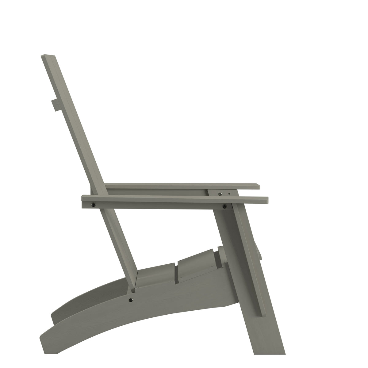 Gray |#| Set of 2 Gray Dual Slat Poly Resin Adirondack Chairs-22" Round Fire Pit