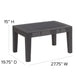 Dark Gray |#| Dark Gray Faux Rattan Coffee Table - Outdoor Accent Table - Patio Furniture