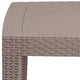 Light Gray |#| Light Gray Faux Rattan Coffee Table - Outdoor Accent Table - Patio Furniture