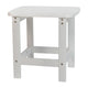 Navy/White |#| 2 Navy Modern Dual Slat Poly Resin Adirondack Rocking Chairs with 1 Side Table