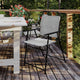 Gray |#| Set of 2 All-Weather Textilene Patio Sling Chairs with Armrests - Gray