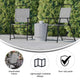 Gray |#| Set of 2 All-Weather Textilene Patio Sling Chairs with Armrests - Gray