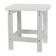 White |#| Set of 2 Poly Resin Adirondack Rocking Chairs with 1 Side Table in White