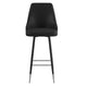 Black |#| Commercial Black LeatherSoft Bar Height Stools with Chrome Accents - 2 Pack