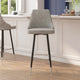 Gray |#| Commercial Gray LeatherSoft Bar Height Stools with Chrome Accents - 2 Pack