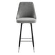 Gray |#| Commercial Gray LeatherSoft Bar Height Stools with Chrome Accents - 2 Pack