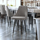 Gray |#| Commercial Gray LeatherSoft Counter Height Stools with Chrome Accents - 2 Pack