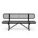Black |#| Commercial Grade 6' Expanded Mesh Metal Outdoor Bench with Backrest in Black