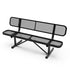 Sigrid Outdoor Bench with Backrest, Commercial Grade Expanded Metal Mesh Seat and Backrest and Steel Frame