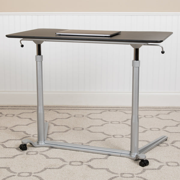 Black |#| Black Sit-Down, Stand-Up Ergonomic Computer Desk - Standing Desk