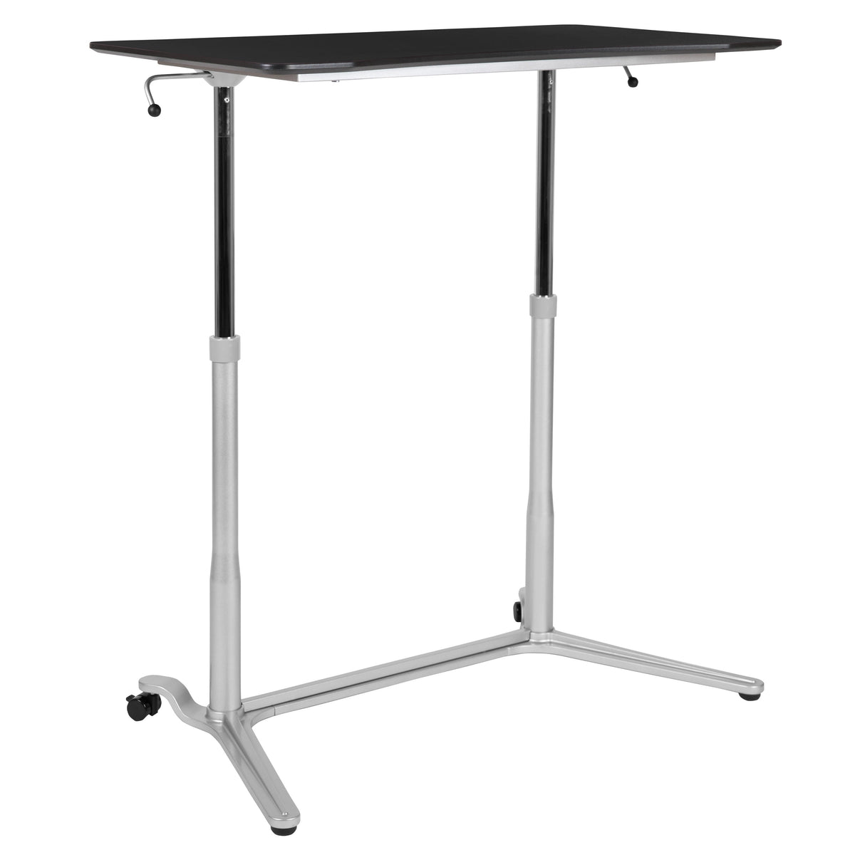 Black |#| Black Sit-Down, Stand-Up Ergonomic Computer Desk - Standing Desk