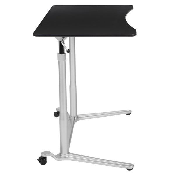 Black |#| Black Sit-Down, Stand-Up Ergonomic Computer Desk - Standing Desk