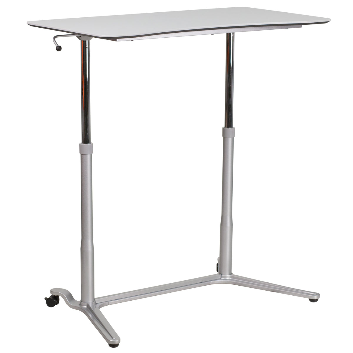 Light Gray |#| Sit/Stand Lt Gray Computer Desk with 37.375inchW Top (Adj Range 29inch - 40.75inch)