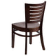 Walnut Wood Seat/Walnut Wood Frame |#| Slat Back Walnut Wood Restaurant Chair - Hospitality Seating