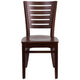 Walnut Wood Seat/Walnut Wood Frame |#| Slat Back Walnut Wood Restaurant Chair - Hospitality Seating