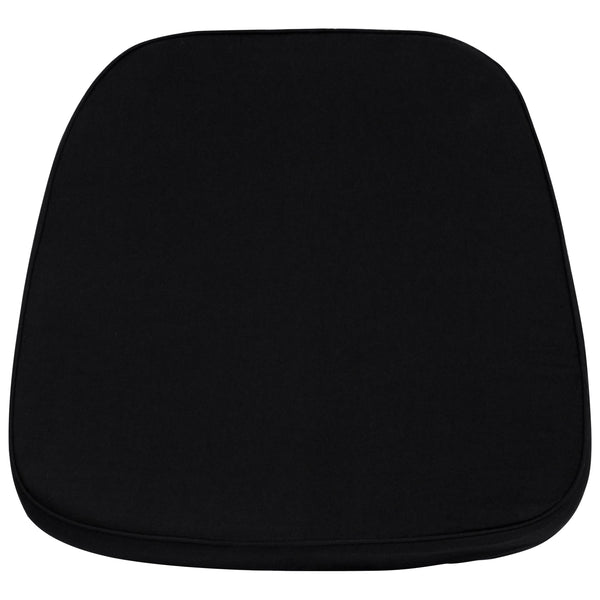 Black |#| Soft Black Fabric Chiavari Chair Cushion - Chair Accessories