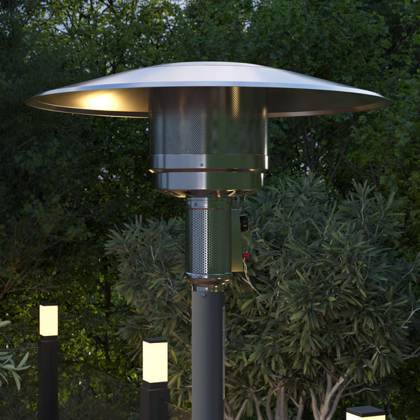 Slate Gray |#| Outdoor Patio Heater -SLT Gray- 7.5 Feet Round Steel Patio Heater - 40,000 BTU's