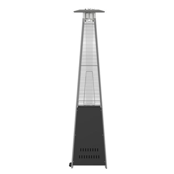 Black |#| Outdoor Patio Heater - Black - 7.5 Feet Round Steel Patio Heater - 42,000 BTU's