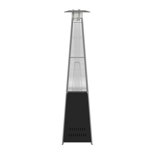 Black |#| Outdoor Patio Heater - Black - 7.5 Feet Round Steel Patio Heater - 42,000 BTU's