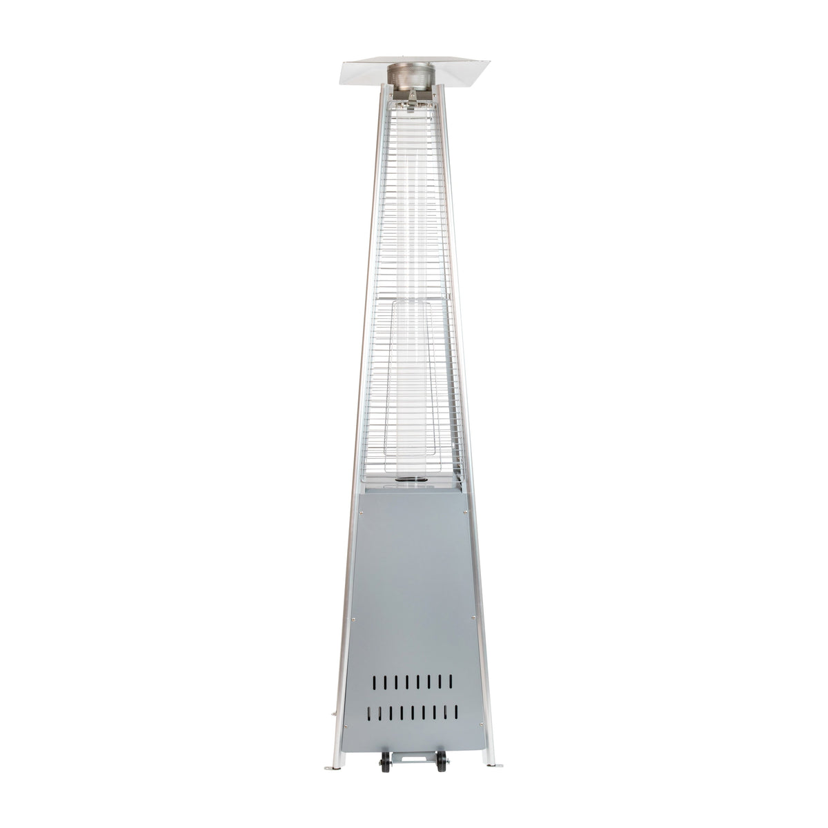 Silver |#| Outdoor Patio Heater - Silver - 7.5 Feet Round Steel Patio Heater - 42,000 BTU's