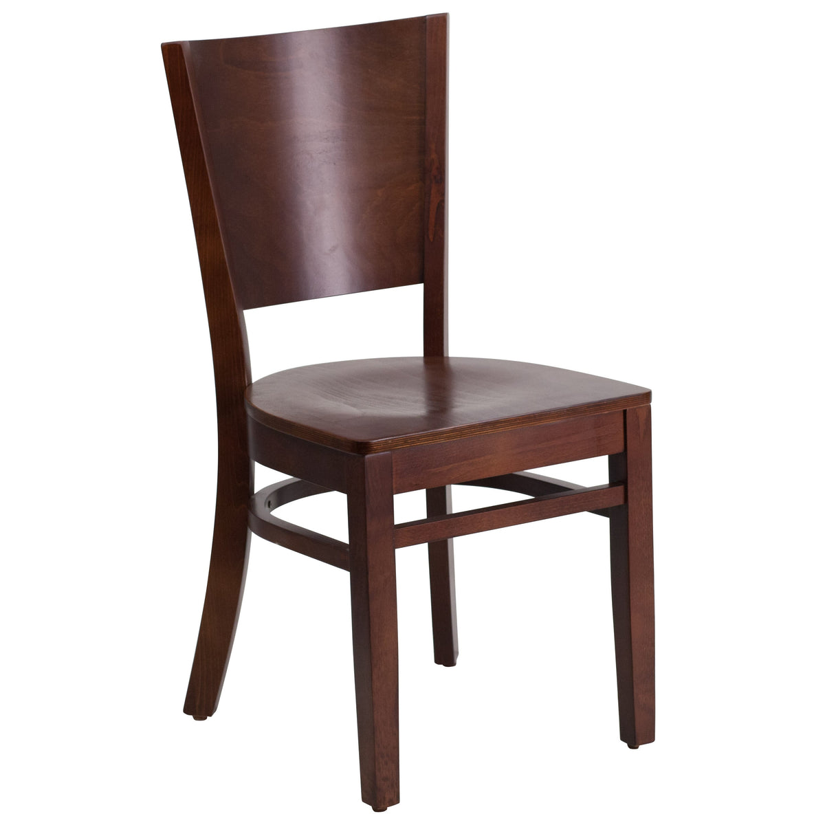 Walnut Wood Seat/Walnut Wood Frame |#| Solid Back Walnut Wood Restaurant Chair - Hospitality Seating