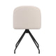 White Boucle/Oil Rubbed Bronze |#| Boucle Upholstered Stationary Swivel Home Office Chair -White/Oil Bronze
