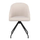 White Boucle/Oil Rubbed Bronze |#| Boucle Upholstered Stationary Swivel Home Office Chair -White/Oil Bronze
