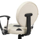 Black and White |#| Soccer Vinyl Upholstered Swivel Task Office Chair w/ Arms and Adjustable Height