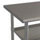 60"W x 24"D |#| 60"W x 24"D NSF Stainless Steel 18 Gauge Work Table with 2 Undershelves