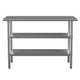 48"W x 24"D |#| 48"W x 24"D NSF Stainless Steel 18 Gauge Work Table with 2 Undershelves