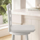 White Wash |#| Commercial Antique White Wash Wood Ladderback Swivel Bar Stool with Footrest