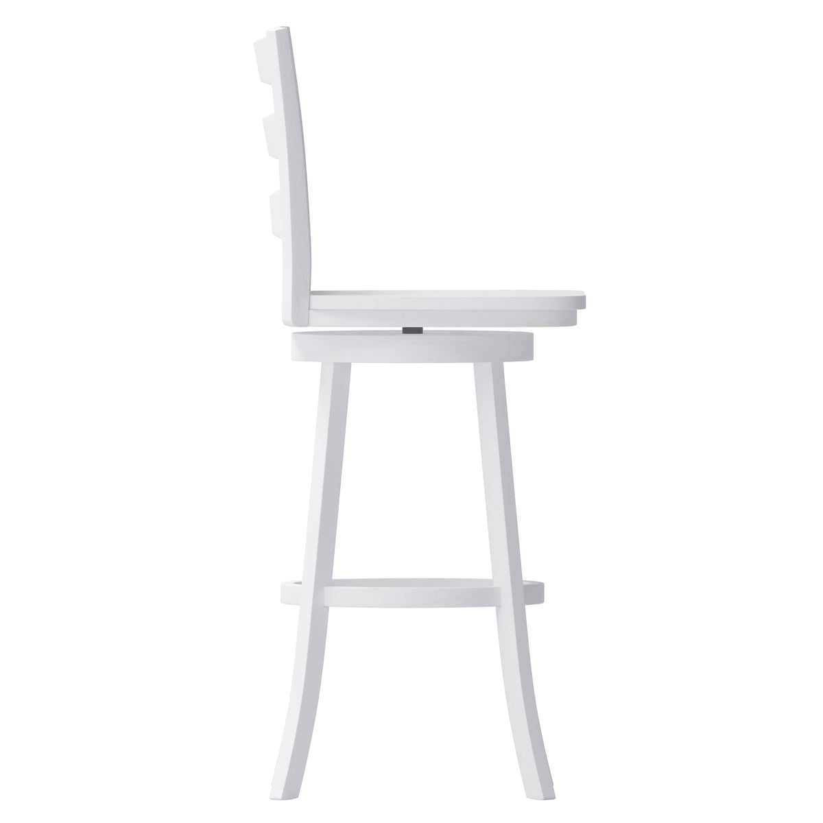 White Wash |#| Commercial Antique White Wash Wood Ladderback Swivel Bar Stool with Footrest