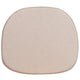 Natural Thin Chair Cushion with Tieback Straps and Removable Cover