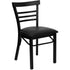 Three-Slat Ladder Back Metal Restaurant Chair