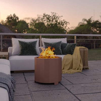 Titus Commercial Grade 19.5 inch Smokeless Outdoor Firepit, Natural Wood Burning Portable Fire Pit With Waterproof Cover - View 2