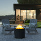 Black |#| Commercial Grade 19.5inch Outdoor Smokeless Wood Burning Fire Pit - Black