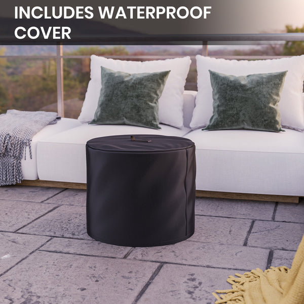 Black |#| Commercial Grade 19.5inch Outdoor Smokeless Wood Burning Fire Pit - Black