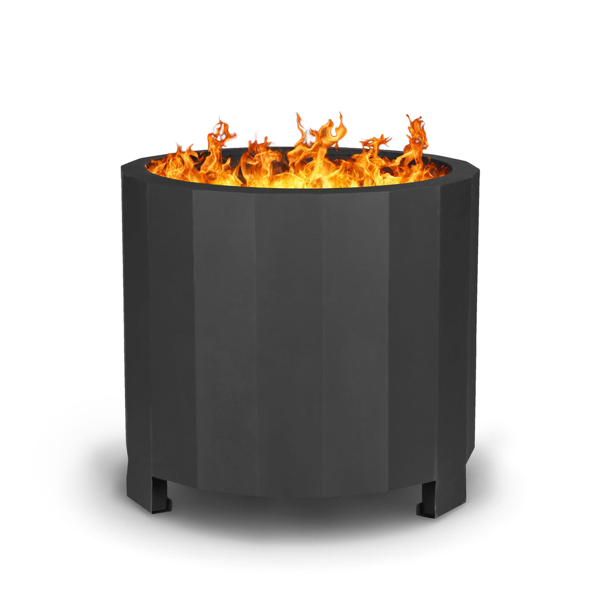 Black |#| Commercial Grade 19.5inch Outdoor Smokeless Wood Burning Fire Pit - Black