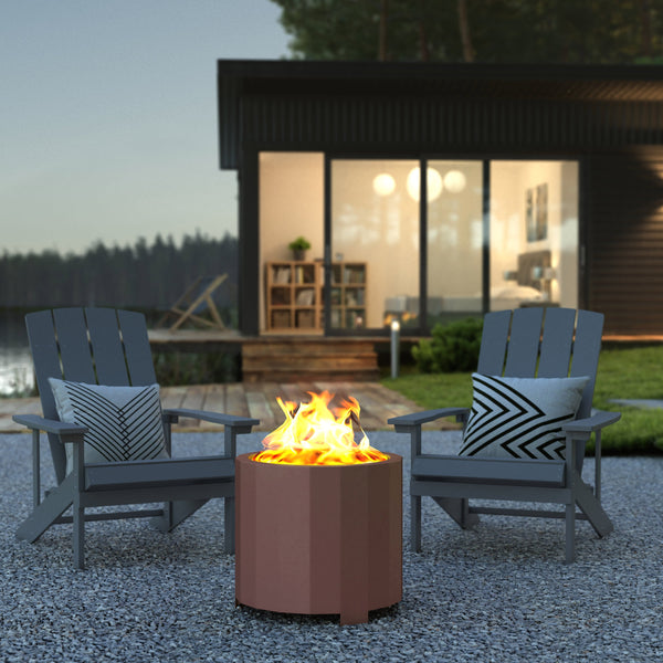 Bronze |#| Commercial Grade 19.5inch Outdoor Smokeless Wood Burning Fire Pit - Bronze