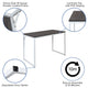 Rustic Gray Top/White Frame |#| Industrial Modern Desk-47inchL Commercial Grade Home Office Desk-Rustic Gray/White