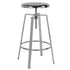 Toledo Industrial Style Barstool with Swivel Lift Adjustable Height Seat