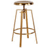 Toledo Industrial Style Barstool with Swivel Lift Adjustable Height Seat